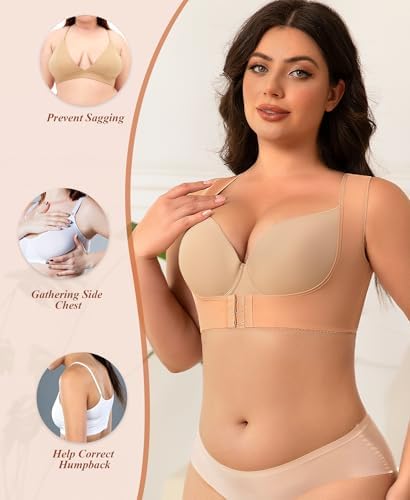 DERCA Posture Corrector for Women Chest Brace Push Up Back Support Bra