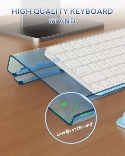 Adjustable Computer Keyboard Stand for Desktop, Keyboard Wrist Rest(Blue)