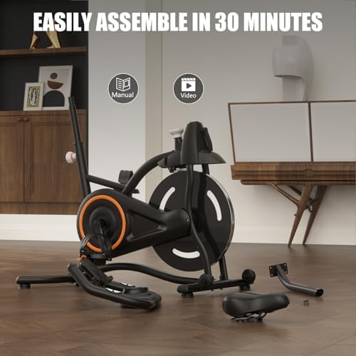 Exercise Bike, Stationary Bikes for Home, Compact Indoor Cycling Bike