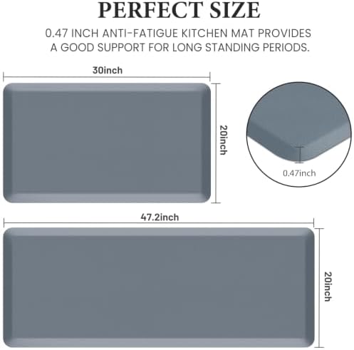 HappyTrends 2 PCS Kitchen Mat Cushioned Anti-Fatigue Floor Mat, Heavy Duty