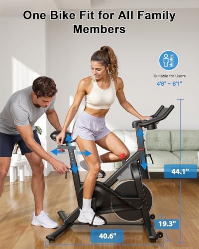 MJWW Stationary Bike, 32-Level Magnetic Exercise Bike 300lbs Max