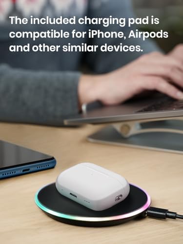 Perixx PERIMICE-713LRX - Left Handed Cordless Rechargeable Vertical Mouse - Duo Wired and Wireless Charging Feature - Charger Included - Black