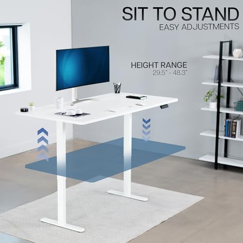 VIVO White 71 x 36 in Standing Desk, DESK-KIT-E2W7W-36
