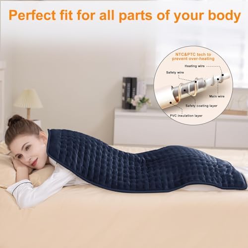 Heating Pad,Electric Heating Pads,Heating Pad for Back,DarkBlue,40x20 Inch