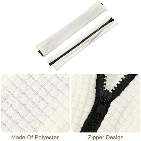uxcell 4pcs Office Chair Arm Covers, Office Chair Armrest Covers Stretchable Computer Chair Arm Covers Protectors for Office Gaming Chair, White