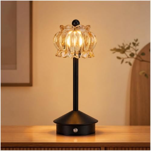 Rechargeable Cordless Table Lamp,Portable LED Desk Lamps,Black
