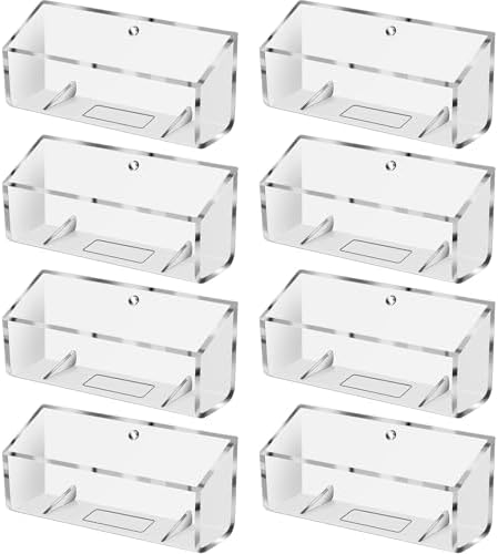 Eersida 8 Pcs Acrylic Business Card Holder for Wall Mount or Place on Desk