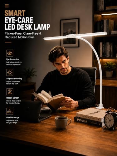 LED Desk Lamps for Home Office, Computer Light Bar, White