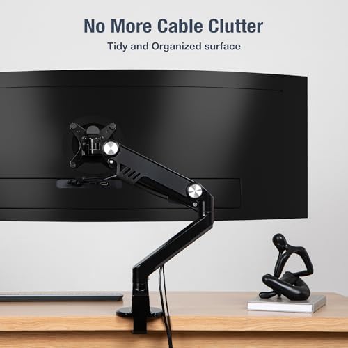 AVLT Single 13"-38" Monitor Arm Desk Mount - Black