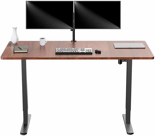 VIVO Dark Walnut 60 x 30 in Standing Desk, DESK-KIT-0B6D