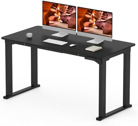 4 Leg Standing Desk Large,Electric 55x28 Desk for Home Office