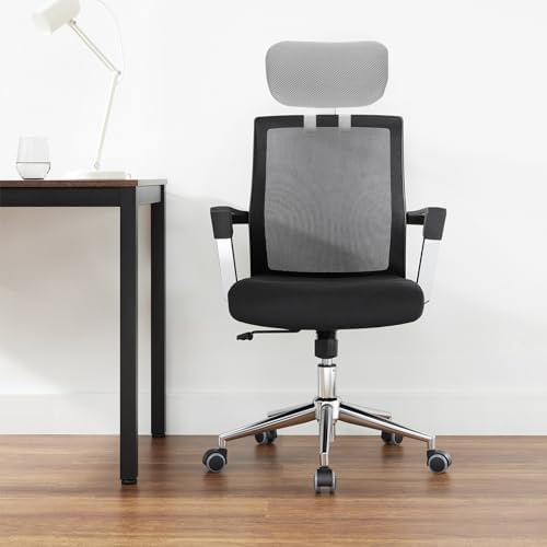 Tofficu Adjustable Clip-on Headrest Attachment for Office Chair Neck Height Enhancer Ergonomic Support Comfortable Desk Chair Head Pillow 10.43X9.44X4.13 Inch