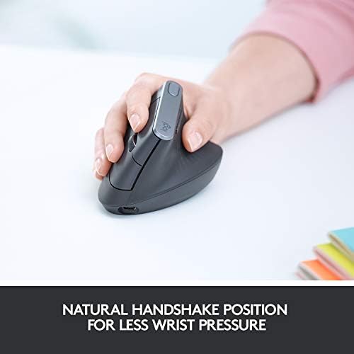 Logitech Ergo K860 Wireless Ergonomic Keyboard with Wrist Rest and MX Vertical Wireless Mouse