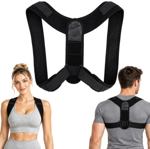 WellaBack Posture Corrector, Adjustable Upper Back Brace for Women and Men