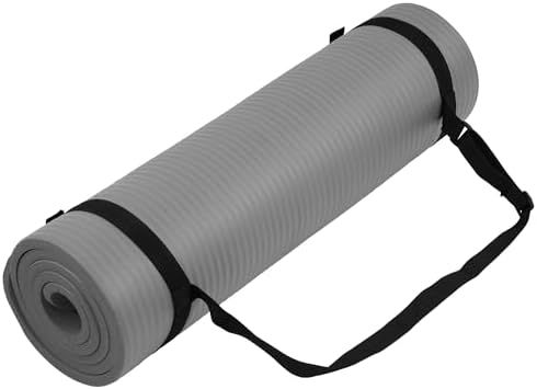 Fitvids 1/2-inch Thick High Density Exercise Yoga Mat with Carrying Strap