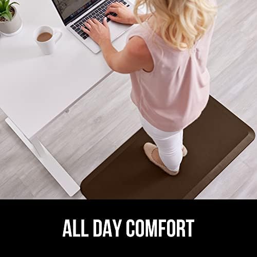 GORILLA GRIP Cushioned Antifatigue Kitchen Mat for Floor, 70x24, Brown
