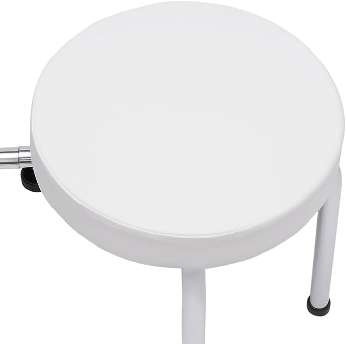 Adjustable Height Portable Foot Rest Stool for Spa Beauty Salon Studio Equipment Supplies (Black) (White)