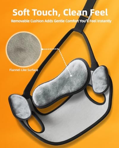 Durchbruch Neck Stretcher for Neck Pain Relief, 3-Level Adjustable Cervical Traction Device, Soft Neck Stretcher Hammock with Removable Cushions, Silicone Protectors, Eye Mask, Earplugs & Storage Bag