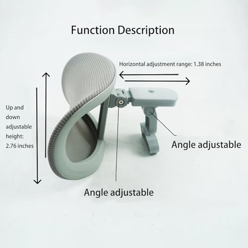 Office Chair Headrest, No Drilling Required Easy Installation, Ergonomic Head Support Cushion for Long Sitting Comfort, Ideal for Office Nap & Desk Chair Use (White H-Shape)