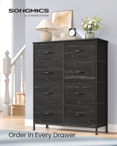 SONGMICS Dresser for Bedroom, Tall Dresser with 8 Fabric Drawers