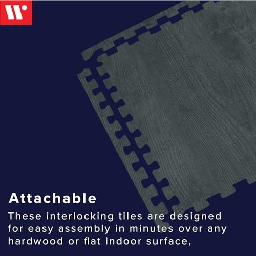 Forest Floor Farmhouse 3/8 Inch Thick Printed Foam Tiles, Premium Wood Grain Interlocking Foam Floor Mats, Anti-Fatigue Flooring – Stylish Flooring Solution