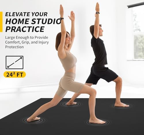 CAMBIVO Extra Long Wide Yoga Mat, Thick PVC Workout Mat