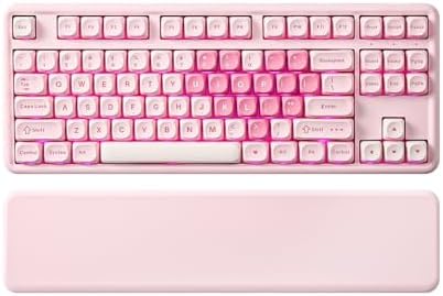 YUNZII B87 TKL Wireless Mechanical Keyboard (Pink,Cocoa V2)