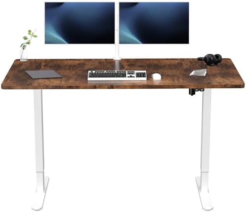 VIVO Rustic Vintage Brown 60 x 30 in Standing Desk, DESK-KIT-0W6N