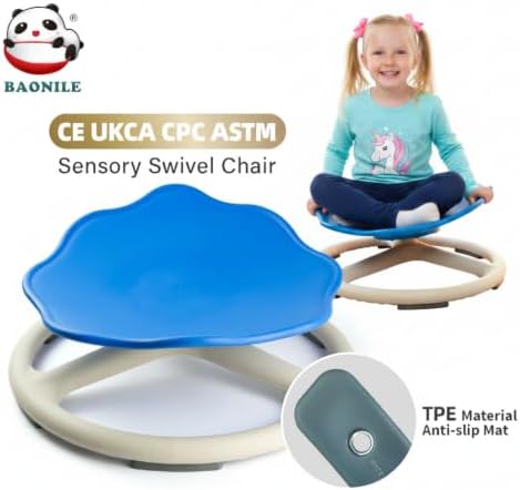 Kids Sensory Spinning Chair, Extra-Wide Anti-Tip Base 220 lb Capacity