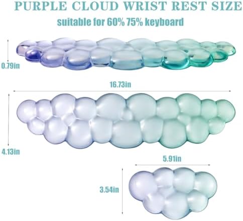 Gel Keyboard and Mouse Wrist Rest Set,Cloud Wrist Pad for Computer Keyboard