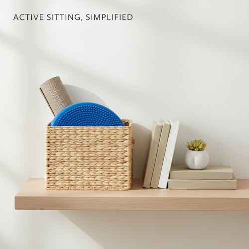 Balance Cushion, Inflatable Wobble Disc for Active Sitting and Floor Exercise, 13 Inch PVC Blue (1 PC)