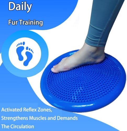 Rancer Wobble Cushion Balance Disc with inflation Pump, Wiggle Seat