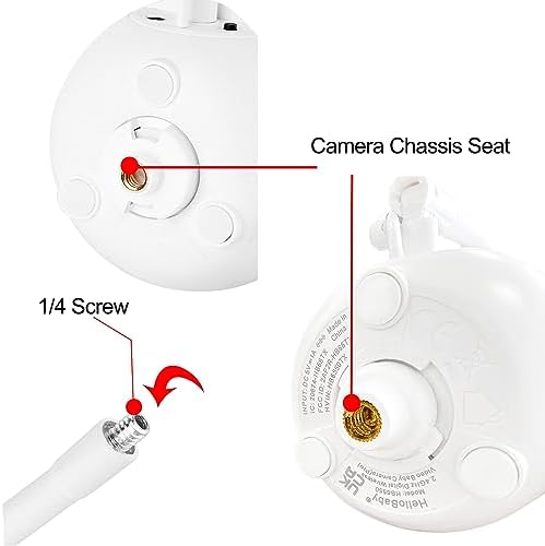 Flexible Baby Monitor Mount Compatible with HelloBaby HB65/HB6550/HB6558/HB66/HB248,ANMEATE SM935E/SM650 Monitor,Baby Camera Mount,Baby Clip Mount Without Tools or Wall Damage