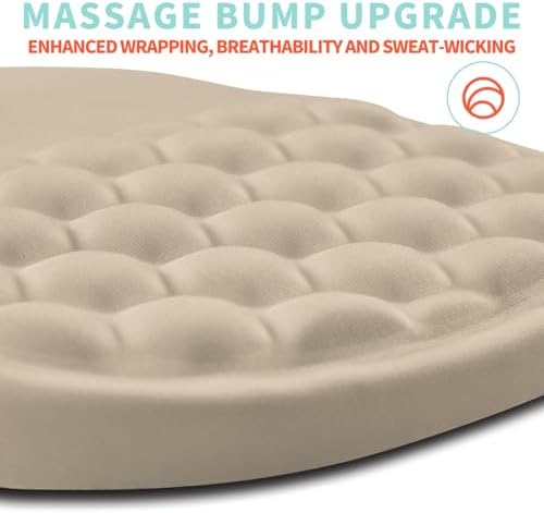 Ergonomic Mouse Pad Wrist Support with Memory Foam Massage Bulge, Carpal Tunnel Pain Relief Mousepad Wrist Rest for Mouse(12x8 inch, Apricot)