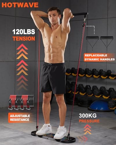 HOTWAVE Push Up Board, Portable PushUp Board, Foldable 20 in 1 Push Up Bar