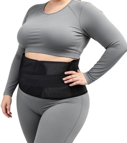 Plus Size Back Brace for Women & Men - Adjustable Lumbar Support Belt, Lower Back Pain Relief, Sciatica Breathable & Washable, Herniated Disc, Posture Corrector - Extra Large