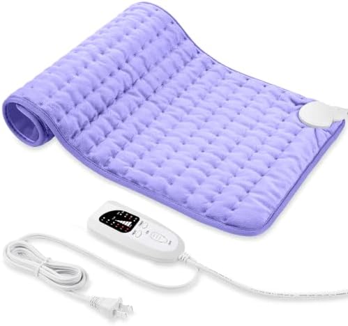 Electric Heating pad for Back Neck Shoulder Knee Arms Legs- Electric Heat Pads with 6 Heat Settings & Auto Shut Off &Dry/Moist Heat Heating Pad for Birthday Mother Father Girl Men Women