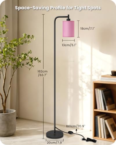 Dimmable Floor Lamp for Living Room with Remote & 10W Bulb