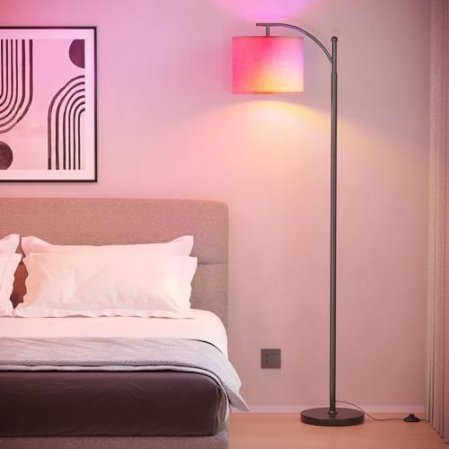 SUNMORY Arc Floor Lamp, Smart APP Remote Control Standing RGB Lamp