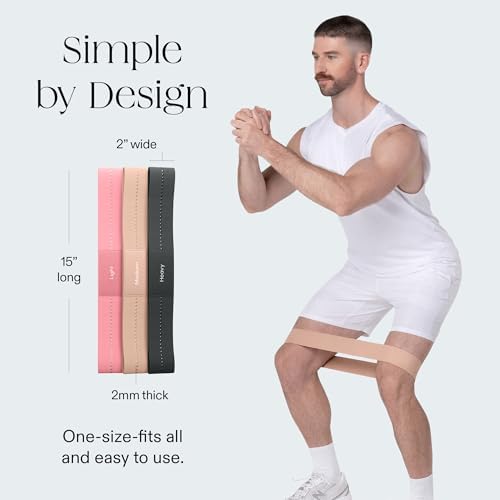 Bala Bands Resistance Bands, Non-Slip Fabric Exercise Bands