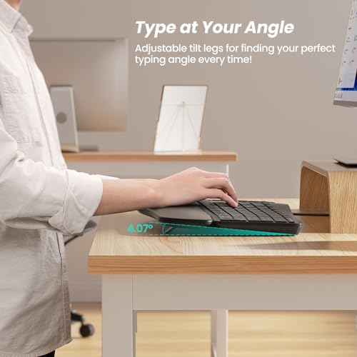 Nulea Ergonomic Split Keyboard Wired with Wrist Rest and USB-C Connection