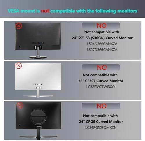 S39C VESA Adapter Compatible with Samsung 27" 32" S39C T55 Monitor