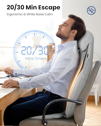 COMFIER Shiatsu Back Massager with Heat, Deep Tissue Kneading Chair Massager with Vibration, 2D/3D Shiatsu Massage Seat Cushion, Full Back Massage Chair Pad