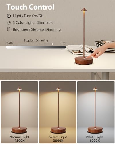 Cordless Table Lamp Rechargeable 6000mAh Battery Outdoor LED Light