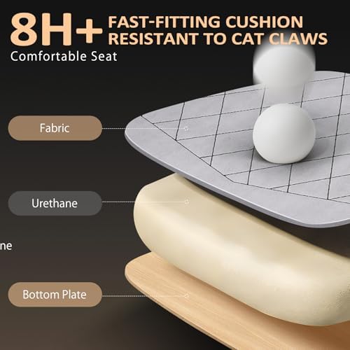 GTPLAYER Gaming Chair with Footrest, Big and Tall Game Chair High Back Computer Office Chair with Lumbar Support for Adults, Ergonomic Swivel Games Chair with Cushion Gaming, Fabric Brown