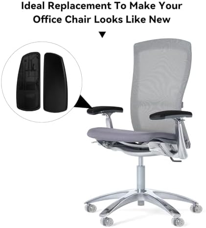 Arm Pads Caps Replacement for Knoll Life Chair, Office Chair Arm Rest Replacement（for Multi Directional arm）