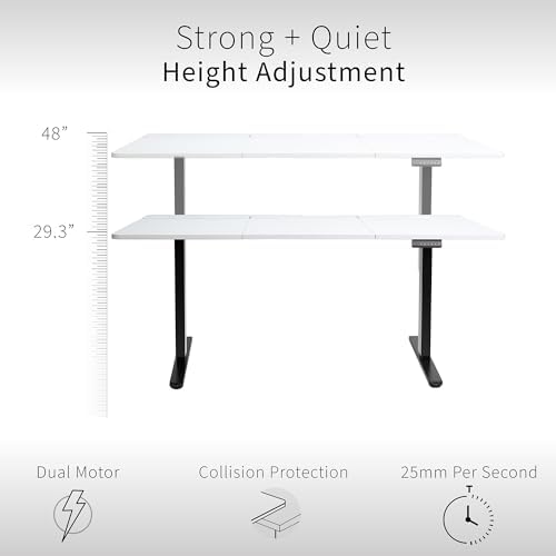 VIVO White 60 x 30 in Standing Desk, DESK-KIT-E2B-P3W