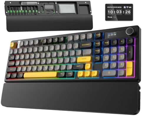 BlueFinger B98Pro Wireless Gaming Mechanical Keyboard with Wrist Rest