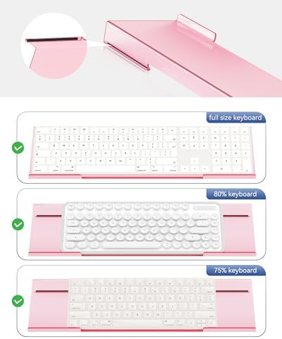Acrylic Computer Keyboard Wrist Rest Stand for Desktop, Keyboard Riser