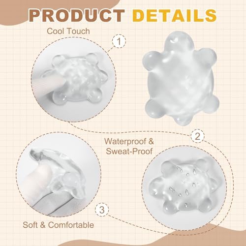 PATIKIL Gel Wrist Rest, Wrist Support for Mouse Turtle Shape Ergonomic Mouse Pad Soft Silicone Support Comfortable Cushion for Computer Gaming Office Home, Transparent